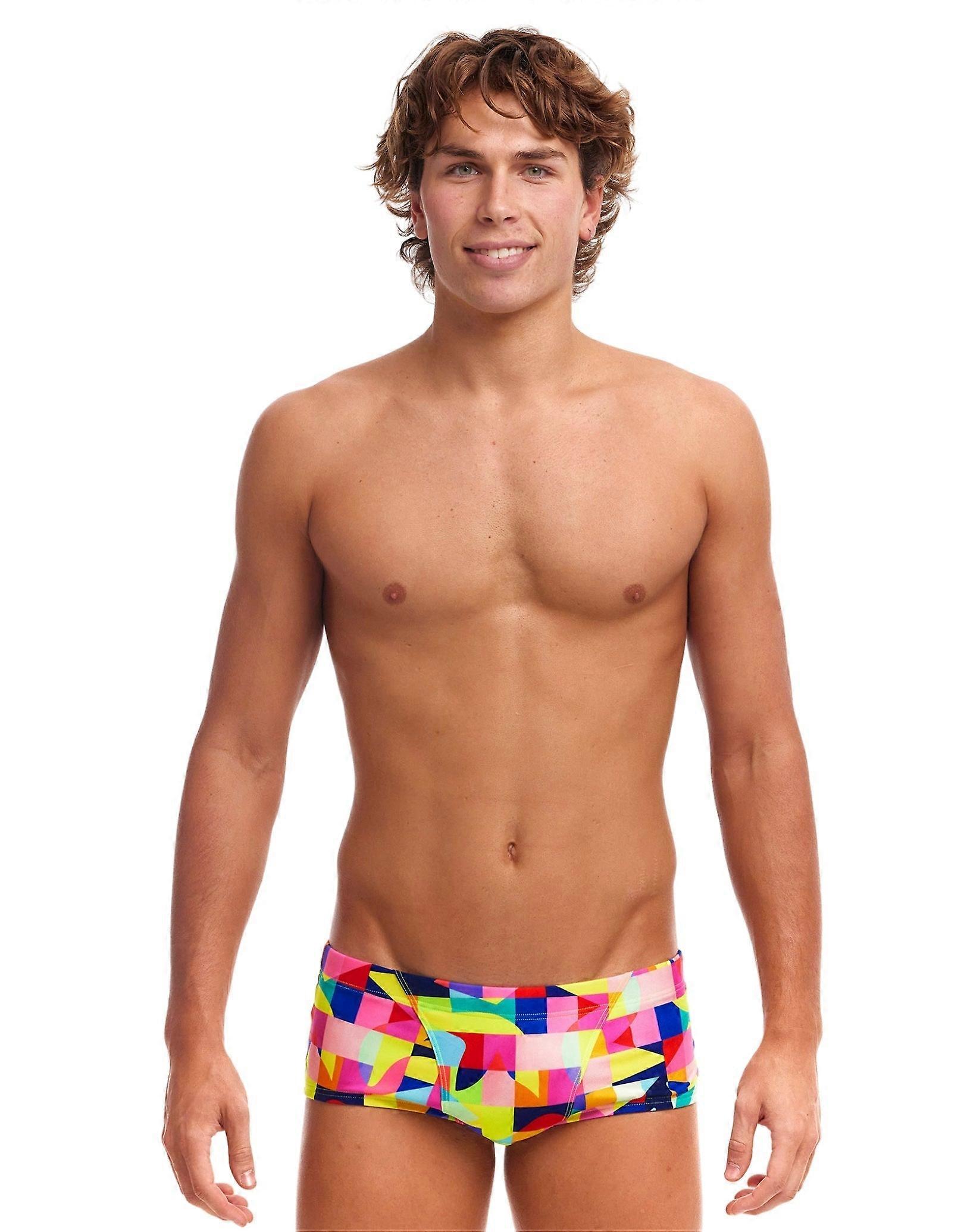 Funky Trunks On The Grid Classic Swim Trunks - Multi