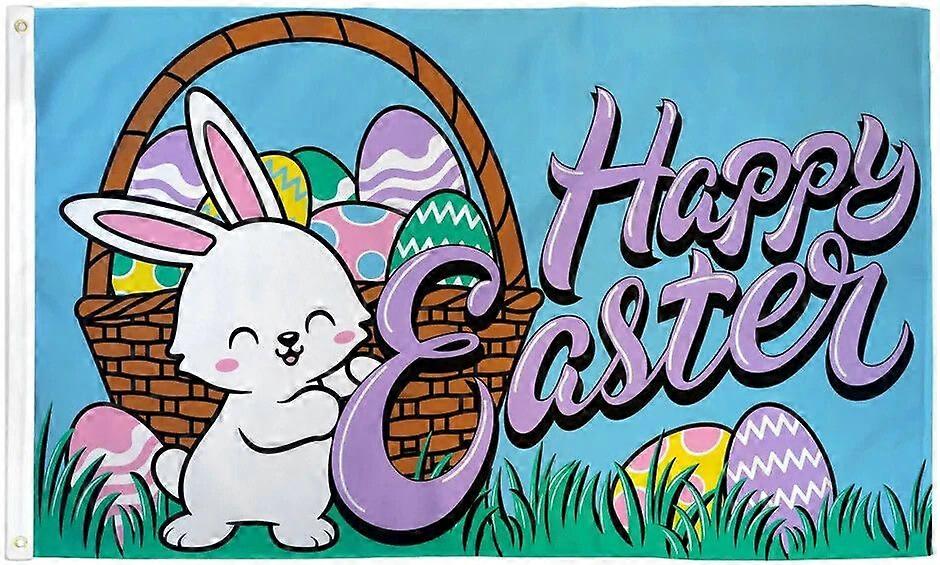 Happy Easter Bunny Flag Easter Holiday Spring Home Flag Style-208