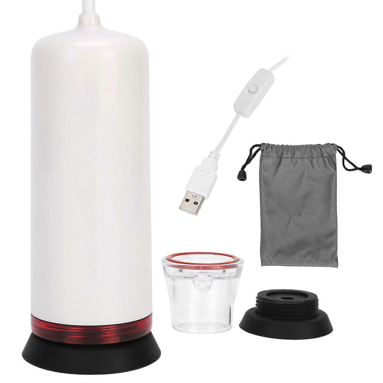 Electric Automatic Vacuum Pump Mini Portable USB Powered Vacuum Suction Machine White