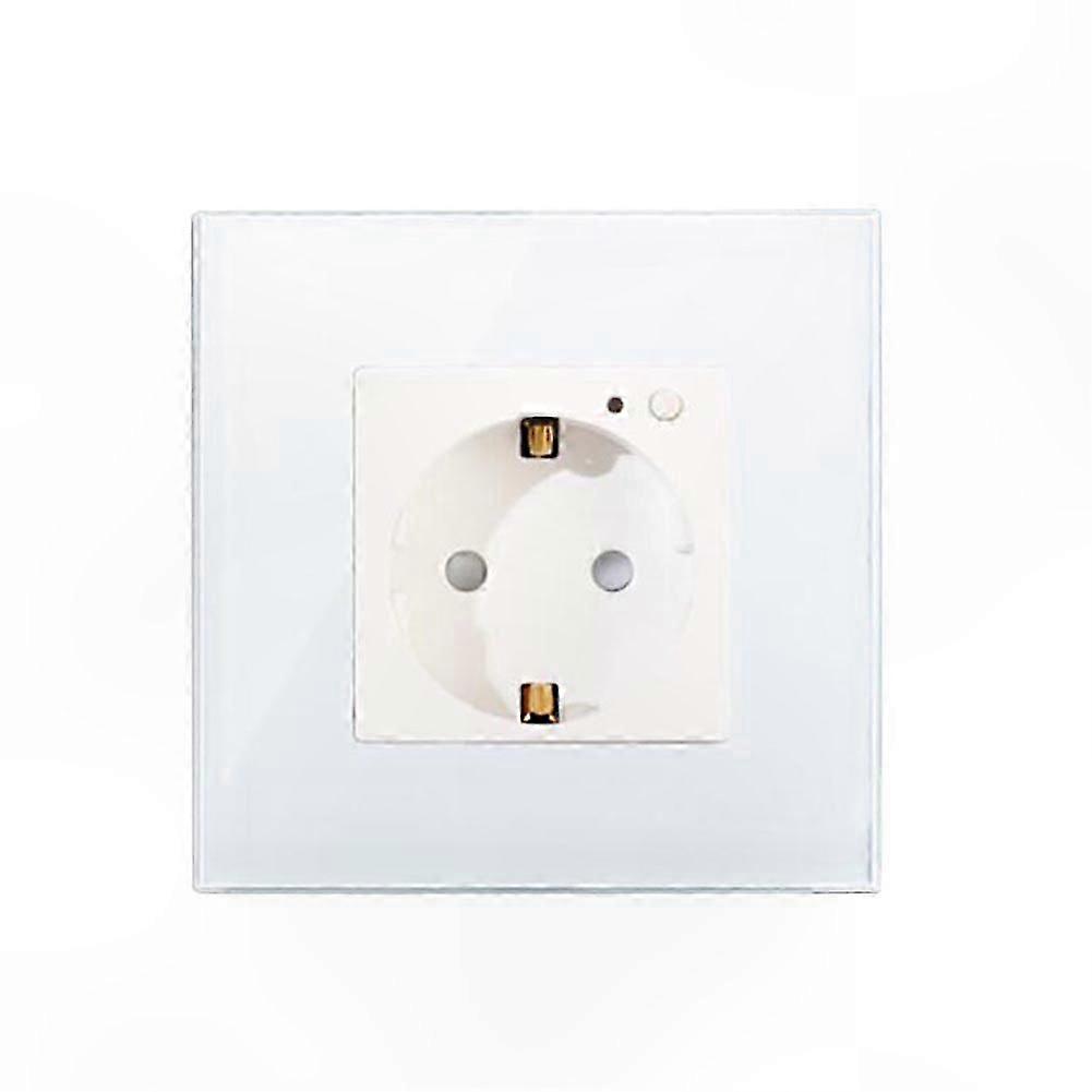 16A European Round Hole Wall Power Outlet Panel, EU Plug Smart Socket