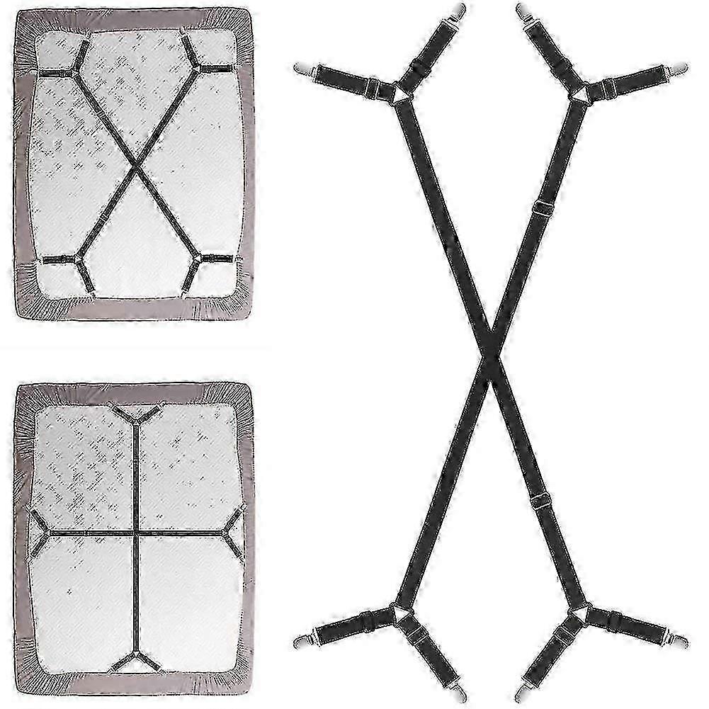 Adjustable Crisscross Fitted Sheet Straps, 2-Pack
