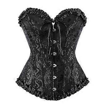 Plus Size Women's Lace Up Corset Top Overbust Body Shaper,Rda8 26-27