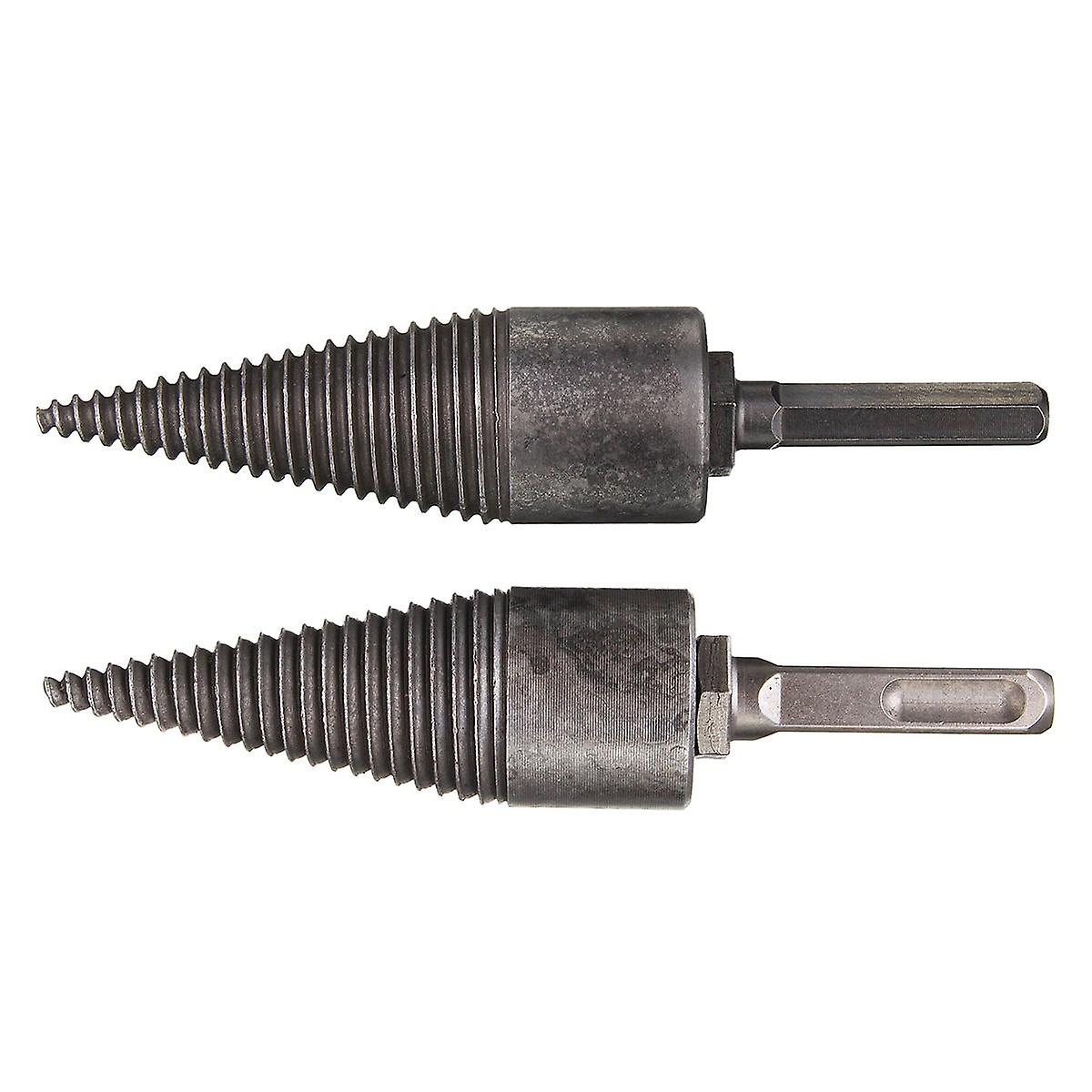 Hex Shank/square Handle Firewood Splitting Drill Bit Wood Cone Drilling Tool Kit