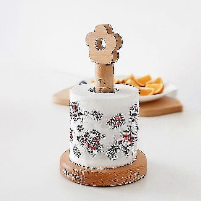 Natale Solid Wood Paper Roll Holder Creative Kitchen
