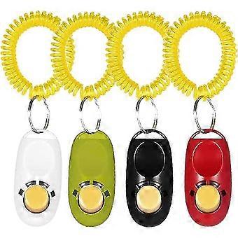 4-Piece Dog Training Clicker Set for Positive Reinforcement, Effective Dog Training - Lightweight Ergonomic Clickers
