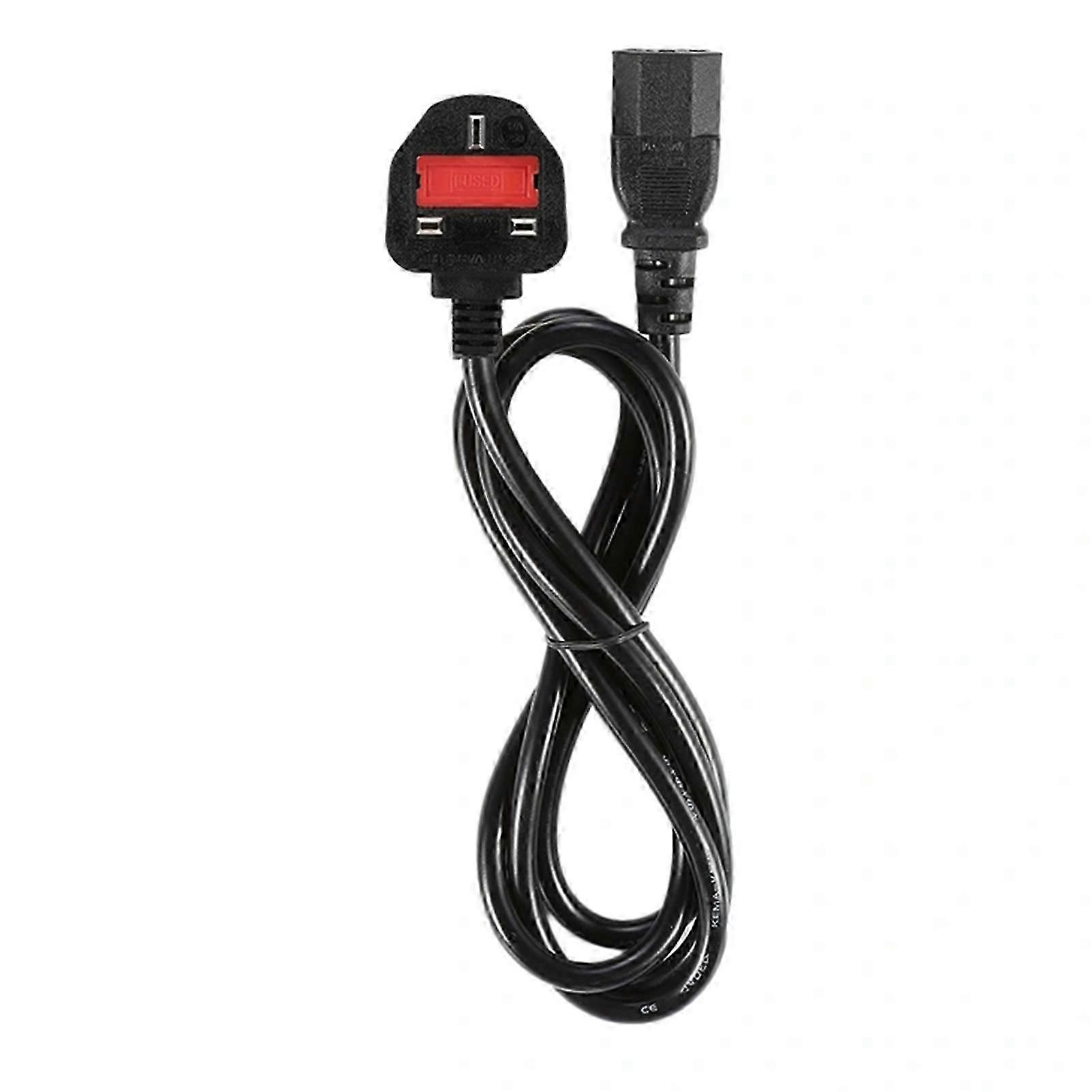 3-Prong Adapter Power Cable Universal Extension Cable for Computer Hosts