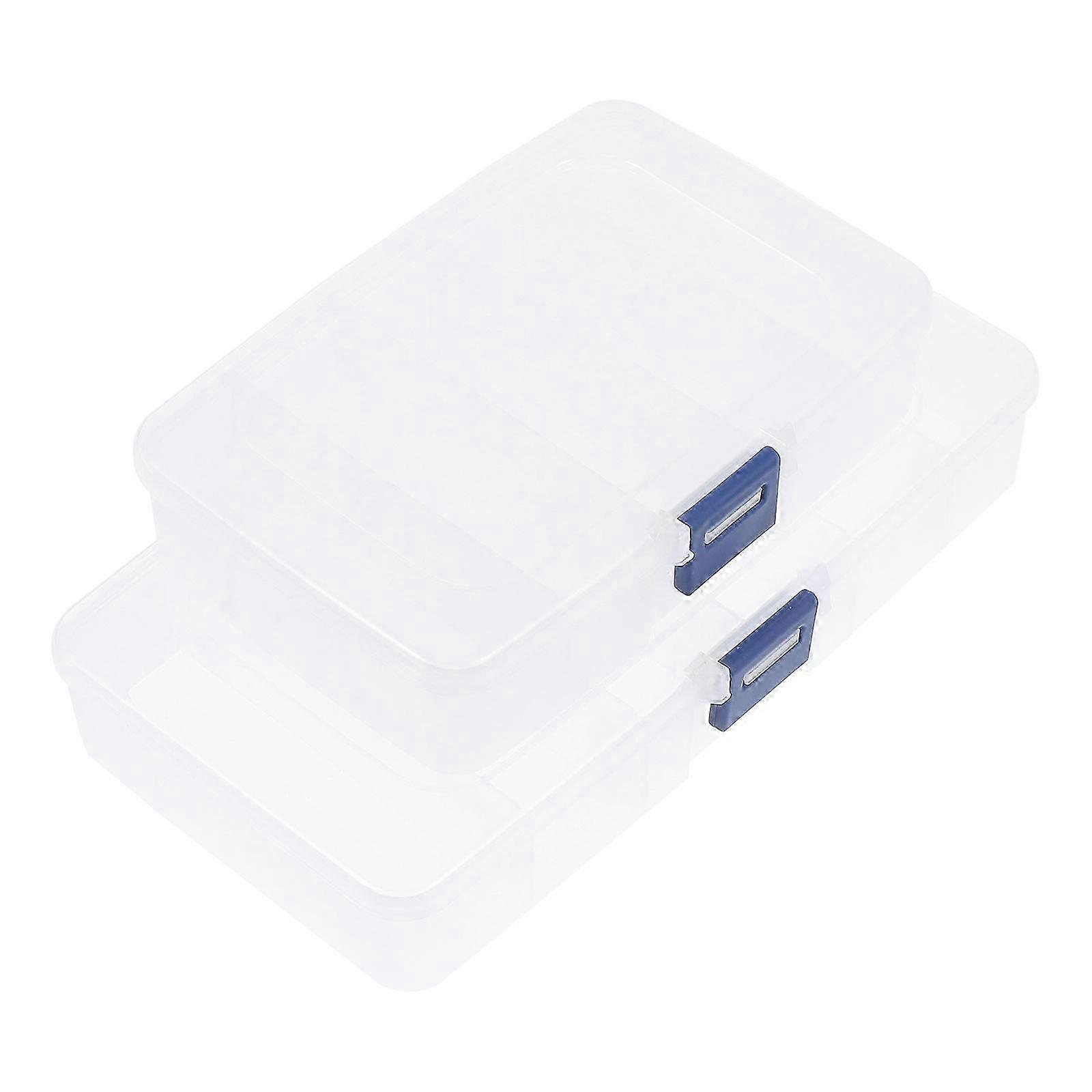 Simple Storage Box Multifunctional Storage Boxes Hobbyists PP Material Rectangular 2Pcs