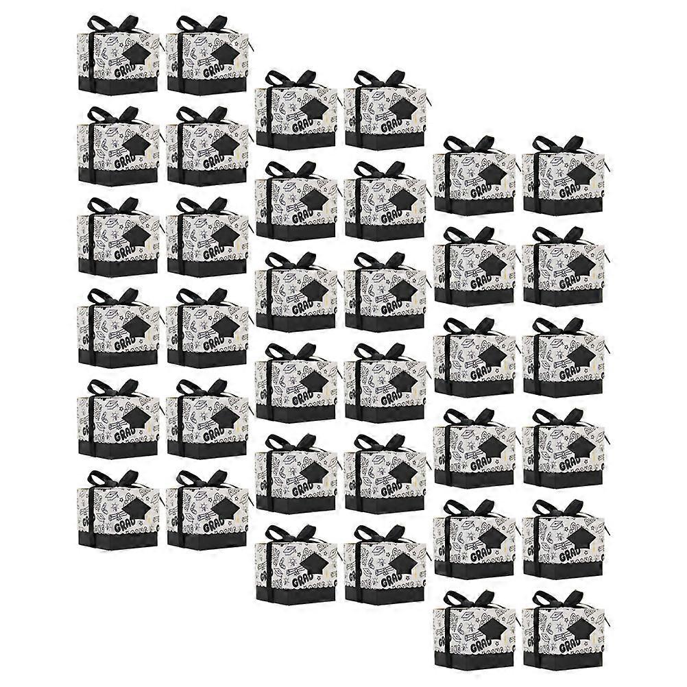 Paper Graduation Candy Boxes Black Boxes for Storage 150Pcs