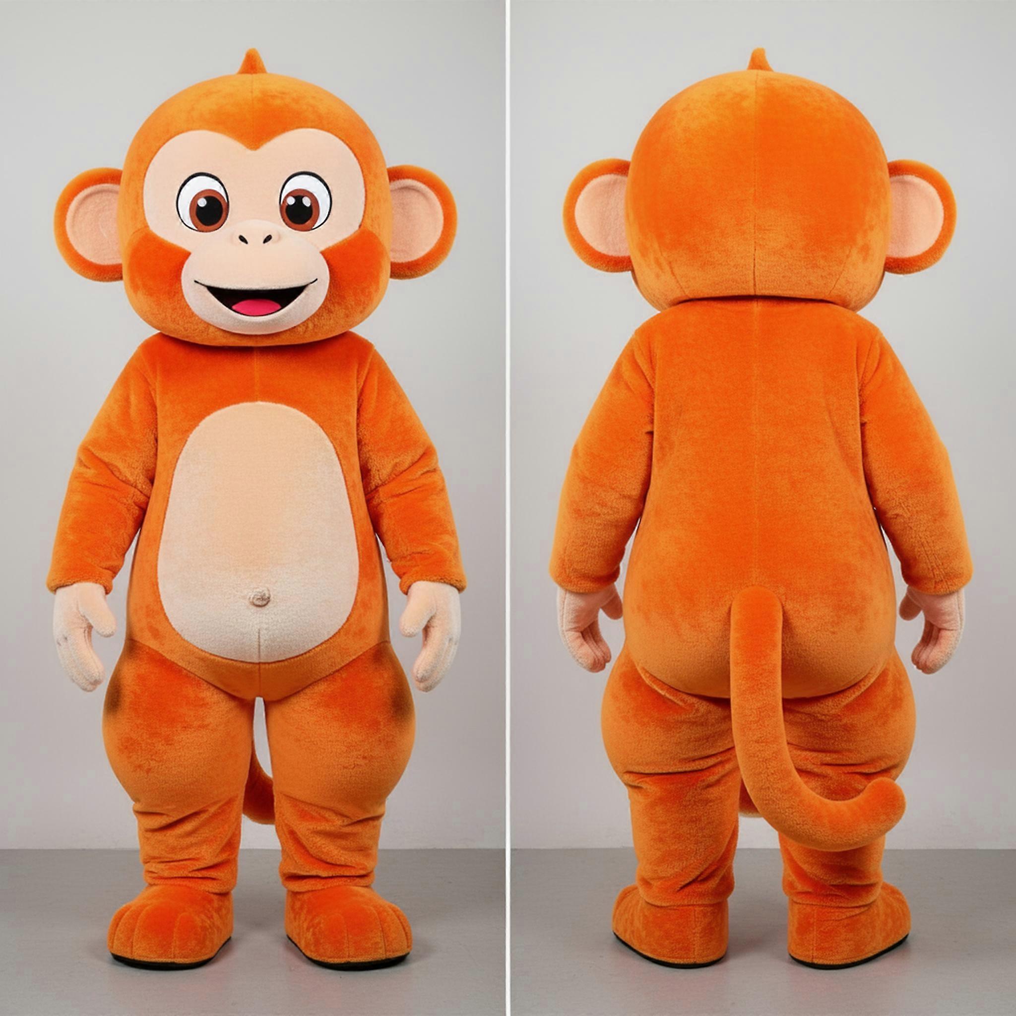 MASTICOT Rust Orange Playful Capuchin Monkey Mascot