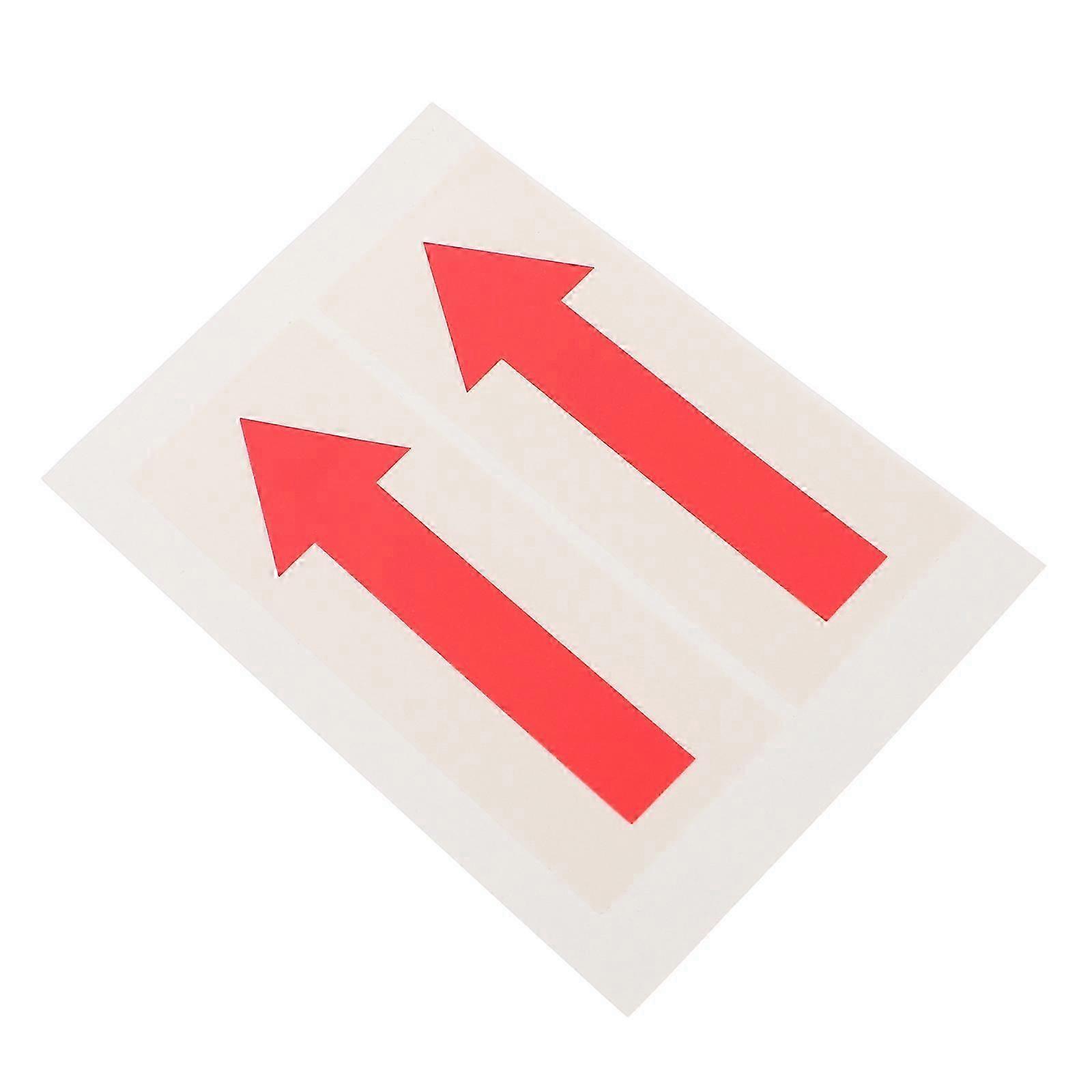 Arrow Caution Stickers 4Pcs Red Adhesive for Safety Warning