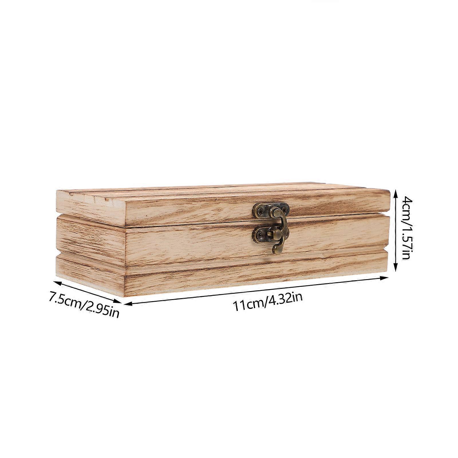 Rustic Wooden Storage Box for Storage Use with Latch Multi Color
