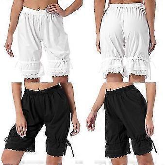 Shorts de Roupa Íntima Vintage Lady Girl Ruffle Bow Bloomers Calças Traje Cosplay Histórico de Halloween
