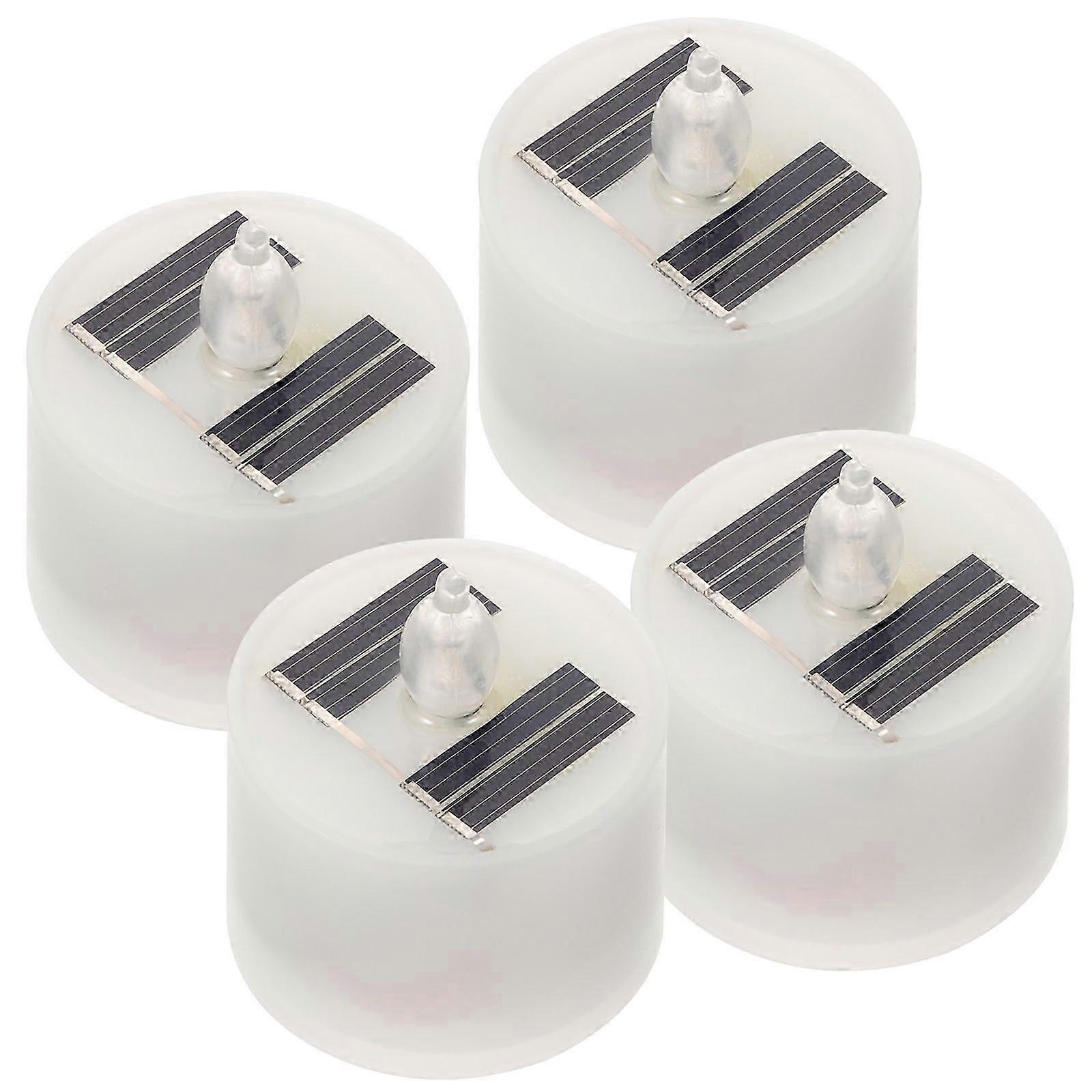 Waterproof outdoor tea lights solar powered 4pcs