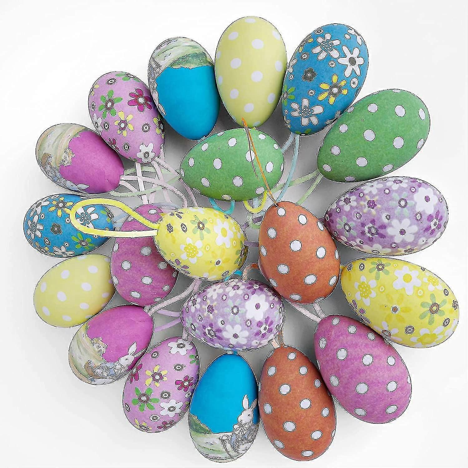 Pack Of 20 Easter Eggs, Decorative Plastic Eggs, Easter