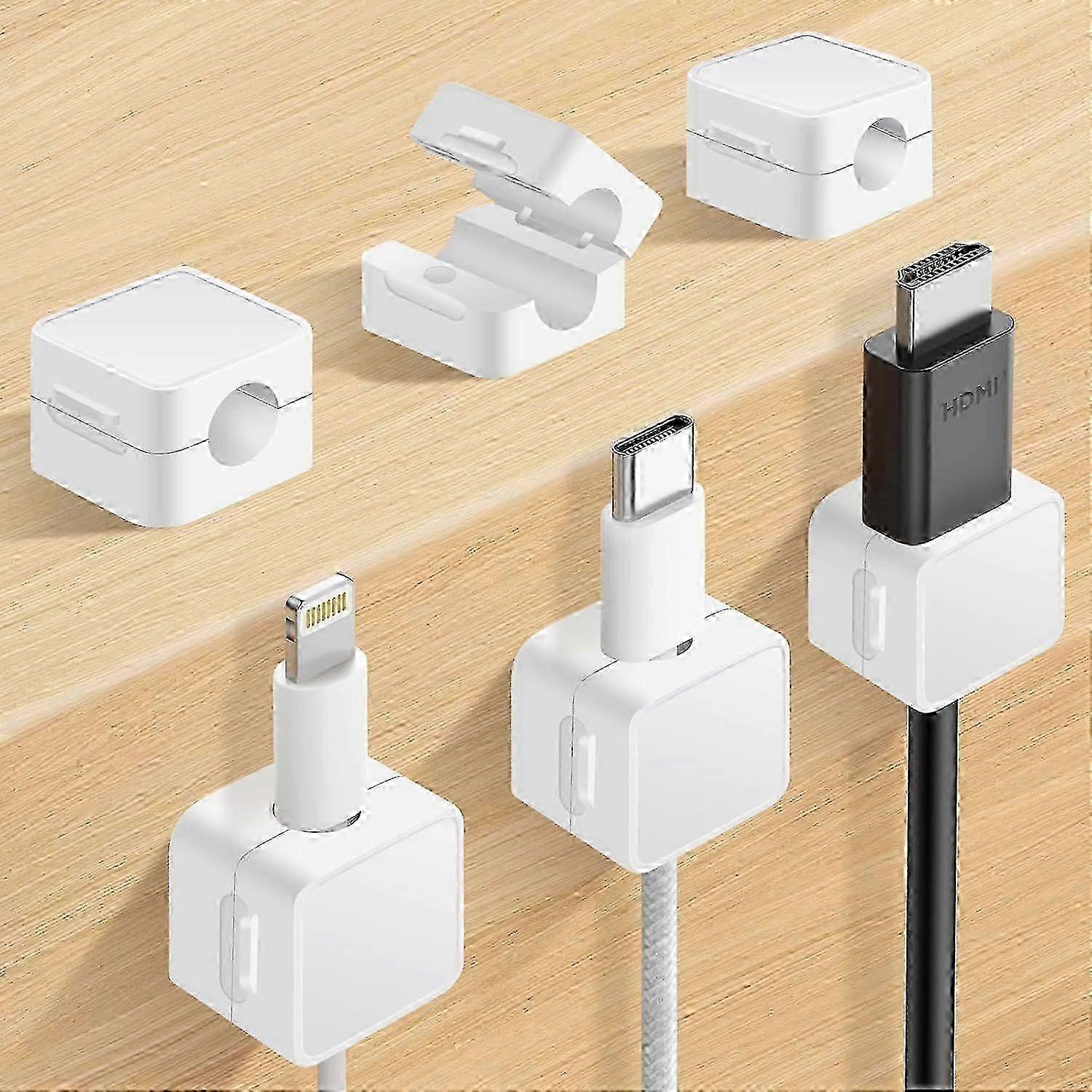 Ultra-Thin Magnetic Cable Clips 6 Pack
