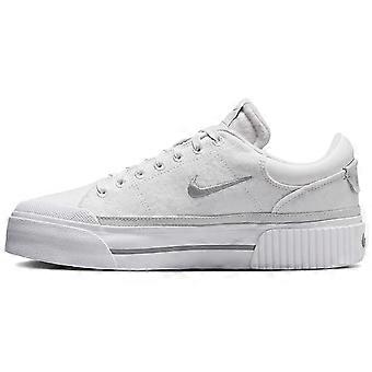 Nike Court Legacy Leder- und Wildleder-Skateboardschuhe für Damen, Weiß, FZ2606-100