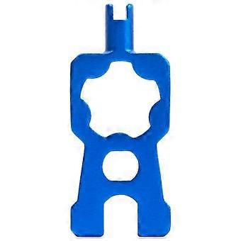 Strumento di rimozione del nucleo della valvola 4 in 1 Strumento per valvola per bicicletta Chiave per bicicletta per MTB Rimozione e installazione della valvola della bici da strada (2 pezzi, blu)