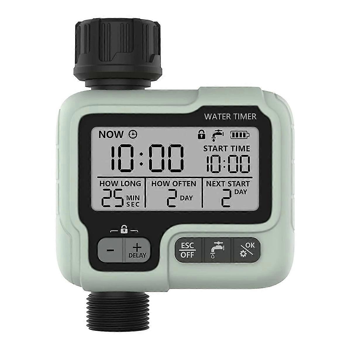 Programmable Three-Outlet Sprinkler Timer for Outdoor Use