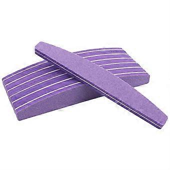 Nail Buffer Block and Emery Board File Set 100/180 Grit Purple Sponge for Professional Manicure