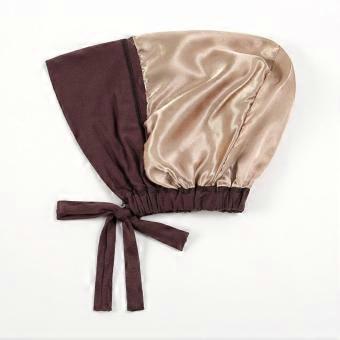 Gorro tipo hijab de satén modal, doble capa, con elástico, para uso islámico, con lazo. Suave cobertura para la cabeza, ideal para mujeres.