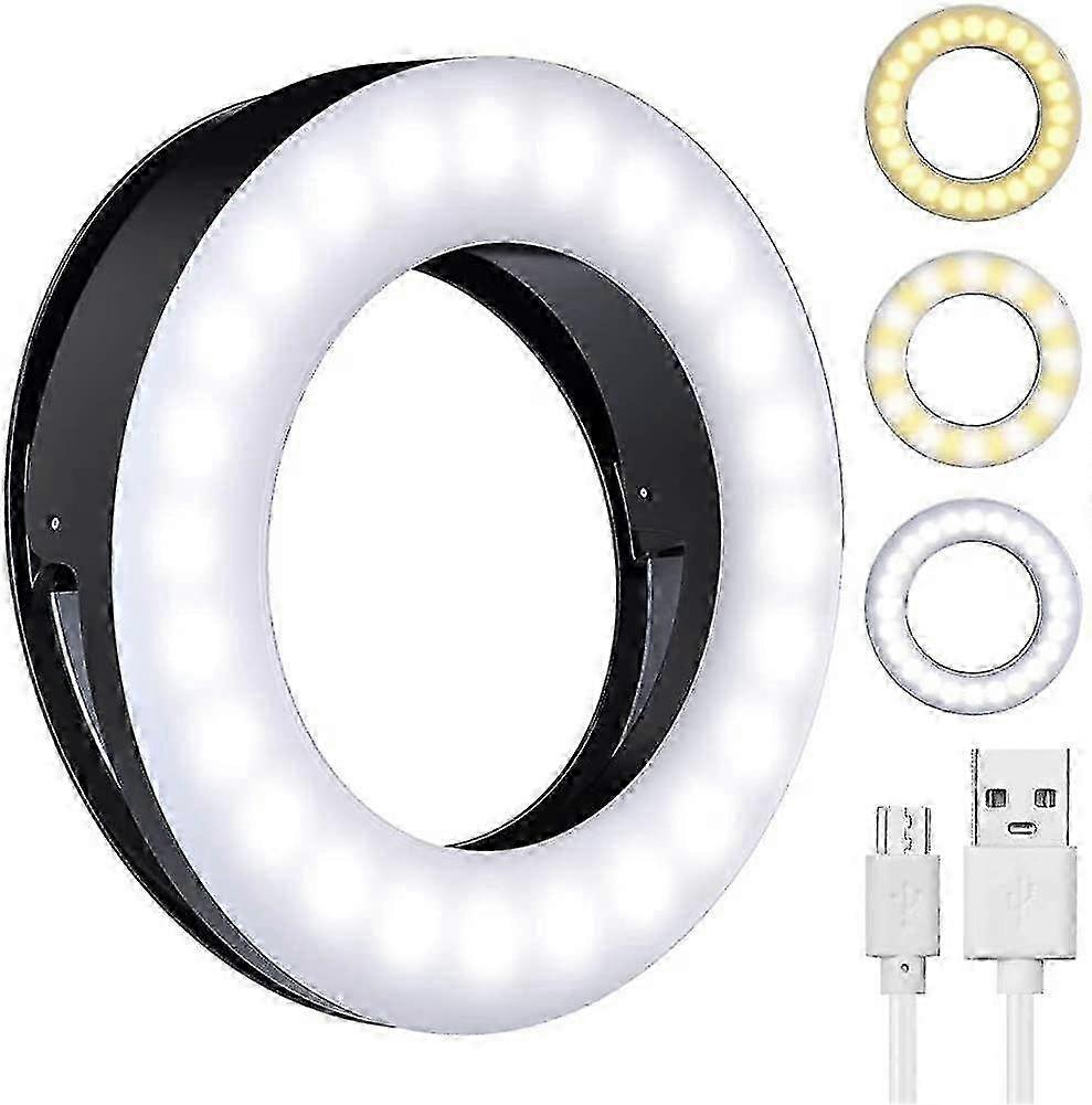 Selfie Ring Light, Selfie Ring Lights With Camera Led Light, Rechargeable 40 Led Tw