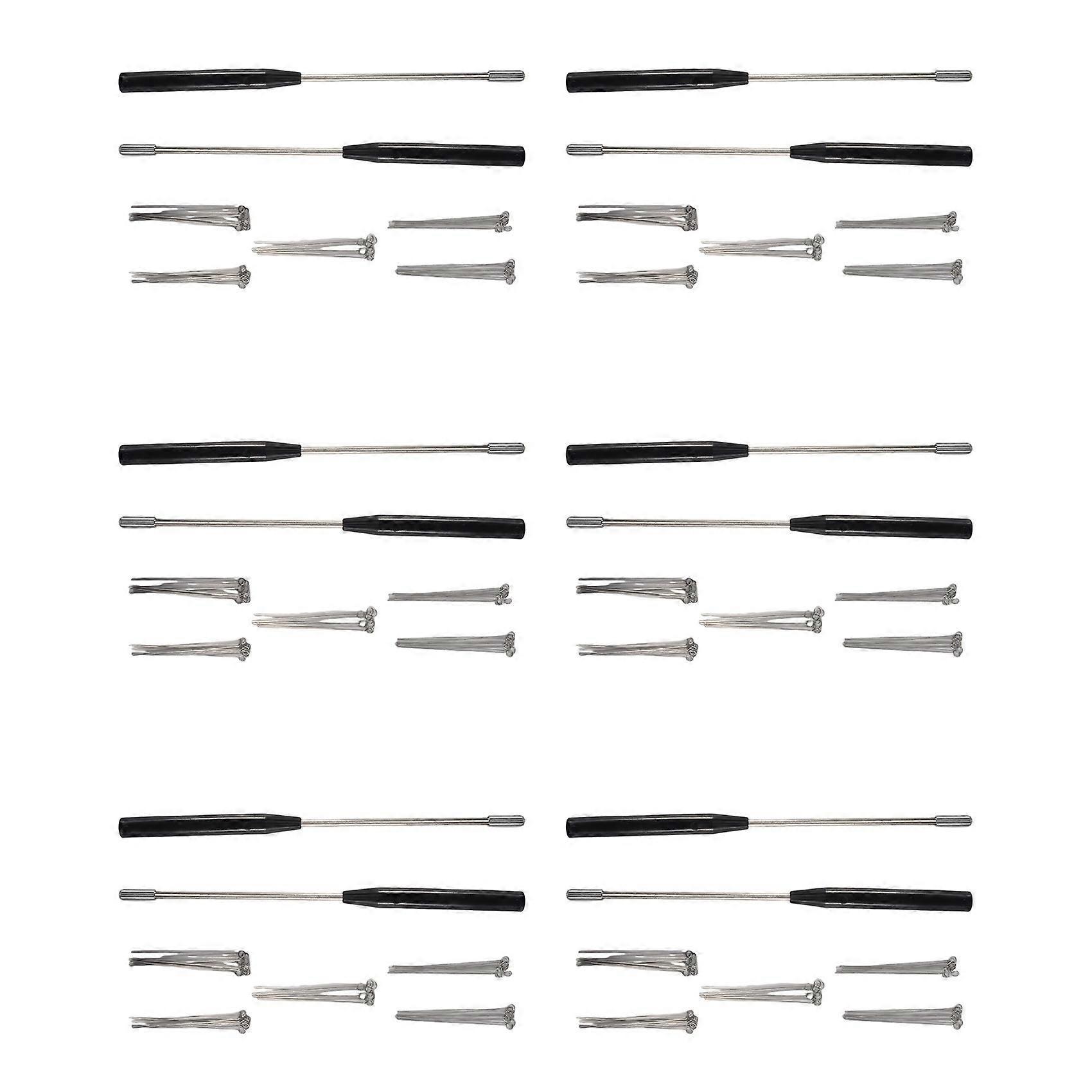 12PCS Reusable Inoculating Loop Holders with 300Pcs 10UL Nichrome Needle Tips Inoculation Loop for Lab core
