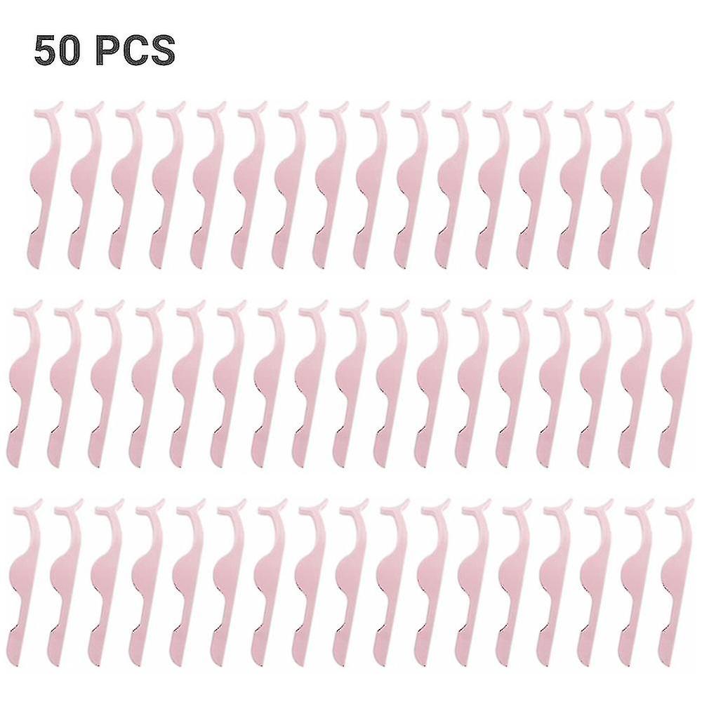 50pcs False Lash Eyelash Tweezer Clip Makeup Applicator Tool