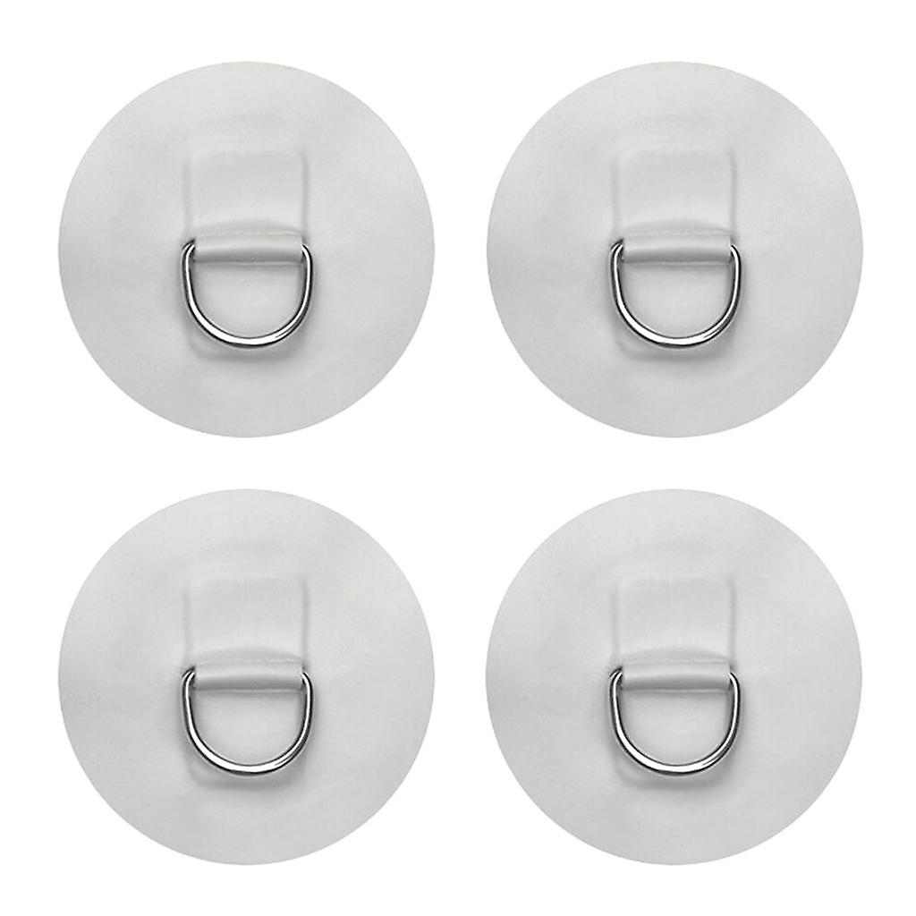 4 Pieces D-ring Pad Patch for Inflatable Boat Raft Dinghy Kayak Red