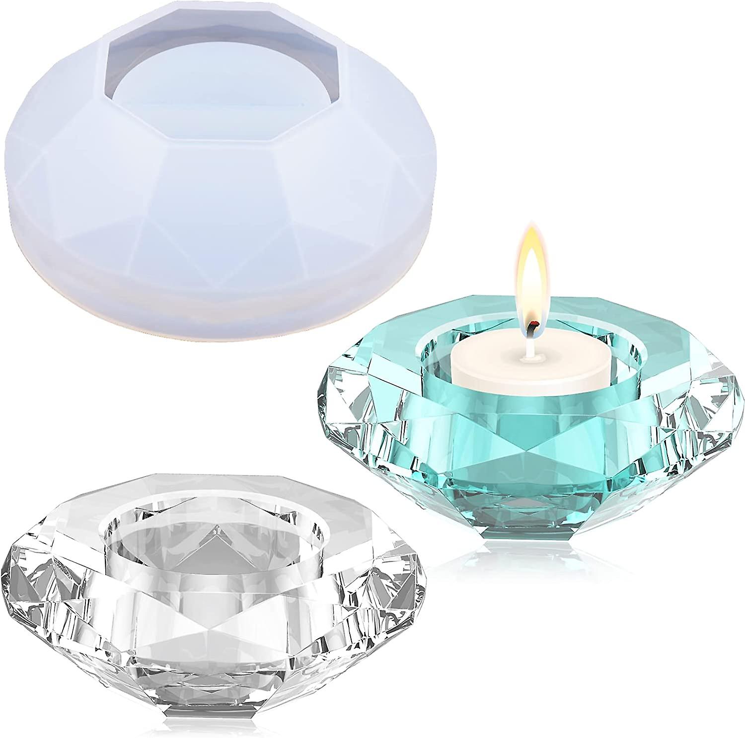 Tealight Candles Holders Resin Molds Silicone, Resin Bling Crystal