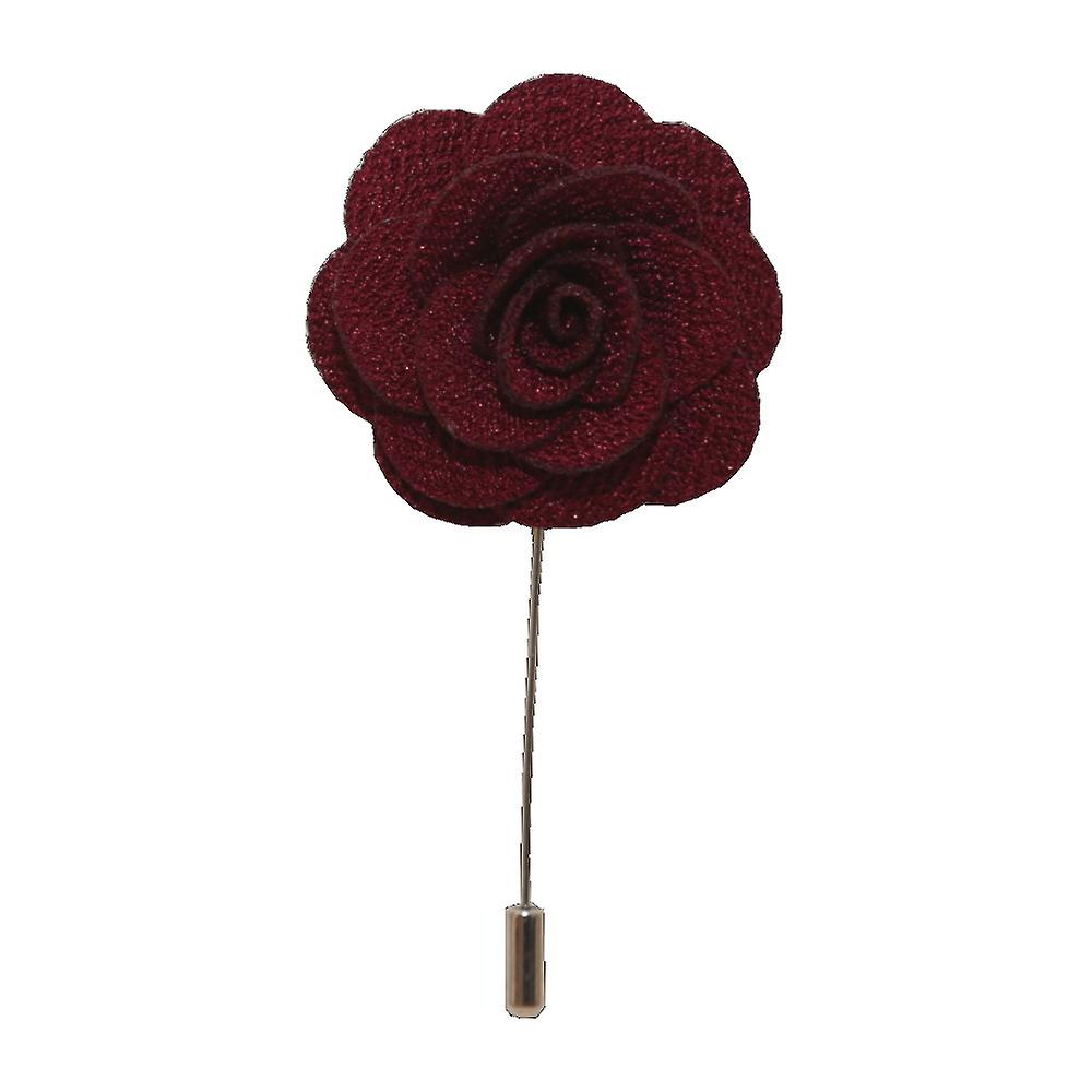 Burgundy Flower/Rose Lapel Pin