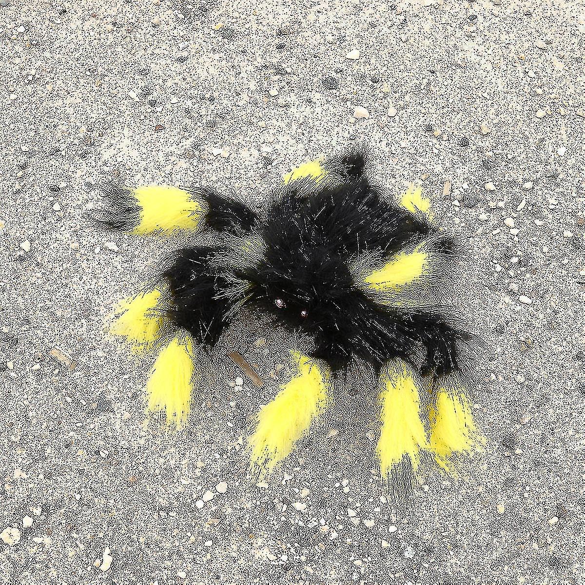 مخيف مخيف العنكبوت أفخم لعبة هالوين الطرف مخيف الديكور مسكون منزل دعامة 30cm (الأسود والأصفر)