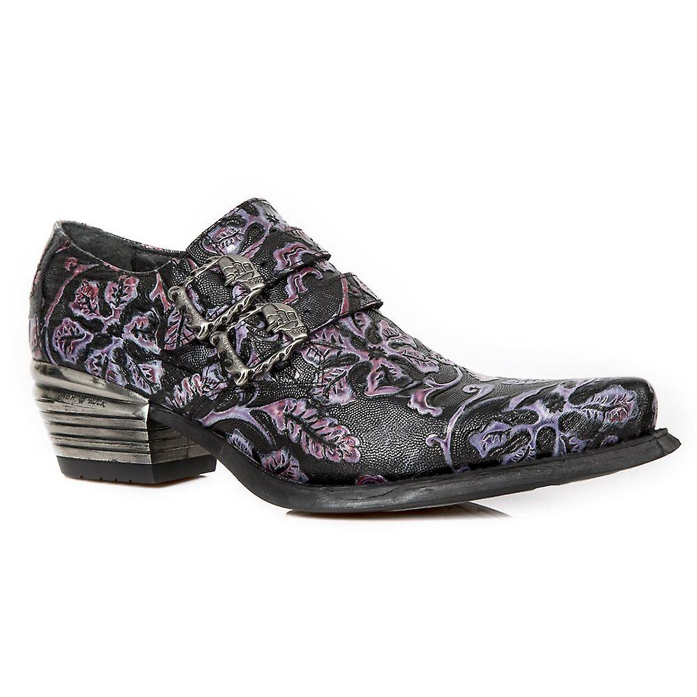 NEW ROCK 7960-S8 VINTAGE 黑色皮鞋
