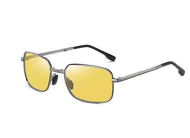 Men's Metal Polarized Color Changing Folding Sunglasses Fashion Sunglasses Square Night Vision Ladies Glasses