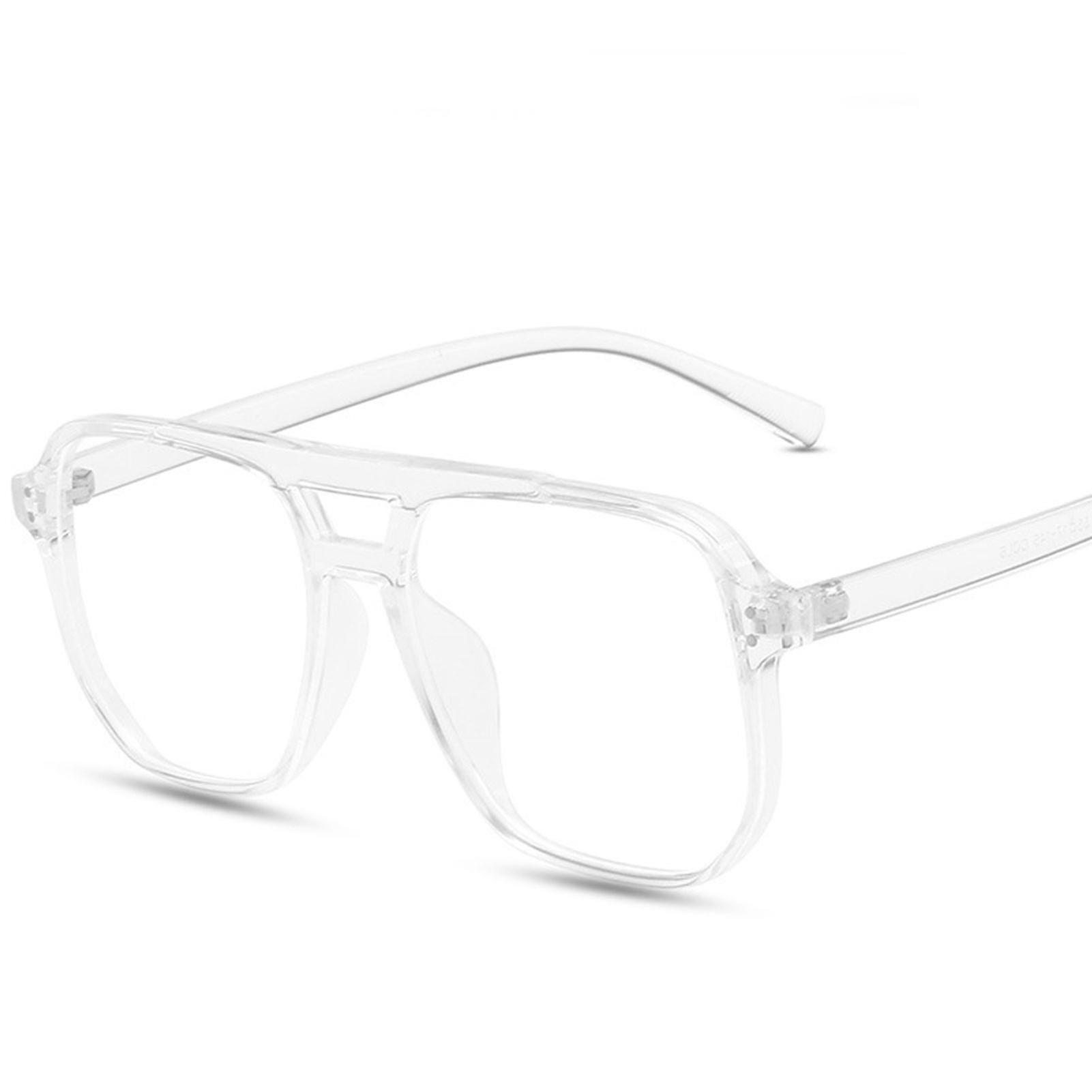 Double Beam Anti-blue Light Glasses Lightweight Anti Eyestrain Glare Mirrored Spectacles For Ladies Trendy Decoration