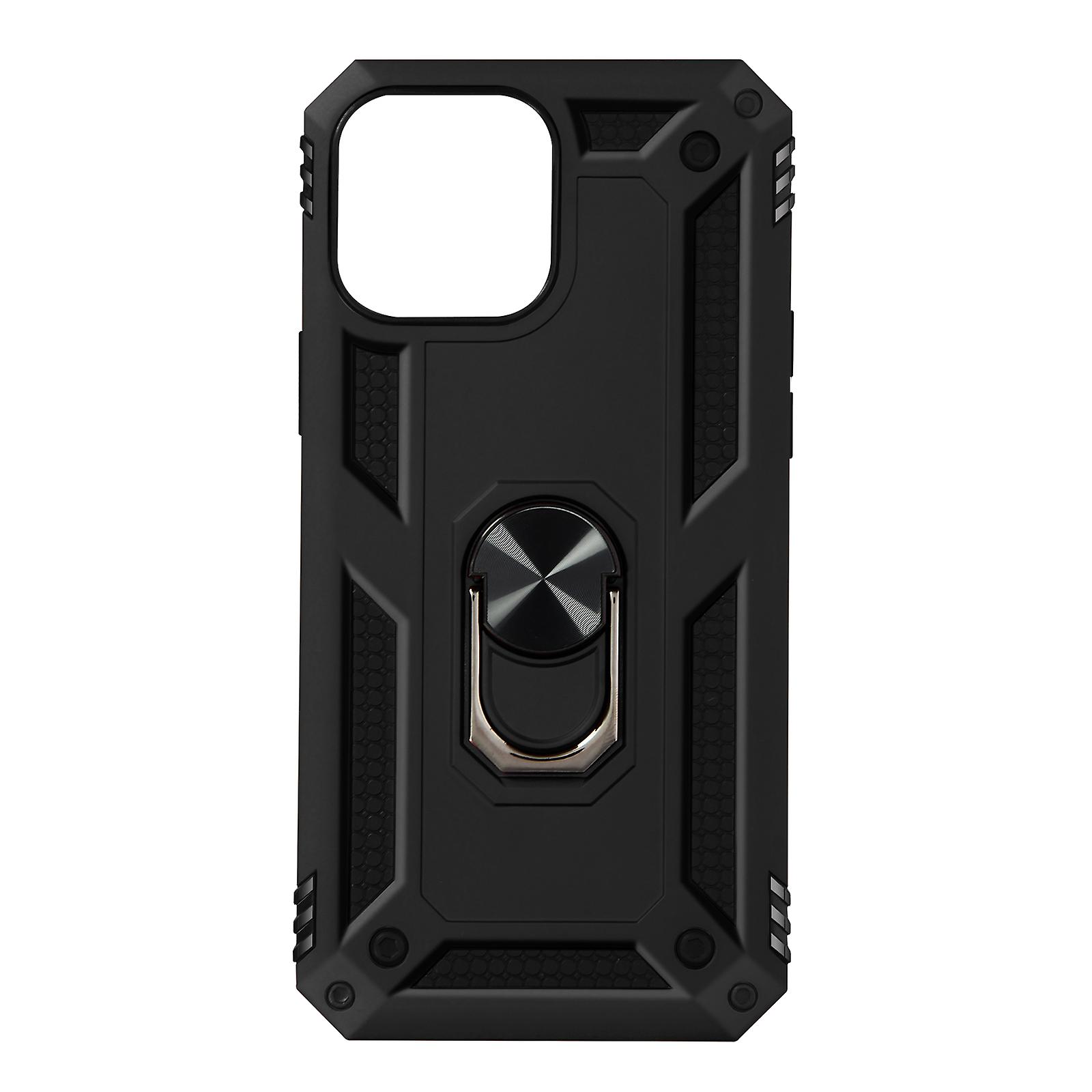 Coque iPhone 13 Pro Max Antichoc Hybride Bague Support Vidéo noir