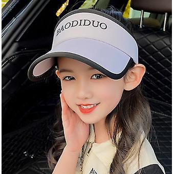Children's Sun Protection Hat Boys Summer Sun Visor Simple Letter