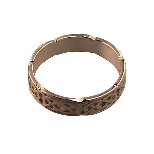 9ct Rose Gold 4mm Celtic Wedding Ring Size Q