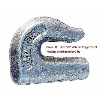G70 3/8" Weld-On Chain Grab Hooks – Heavy Duty Alloy Steel – 4 Pack For Bucket, Flatbed