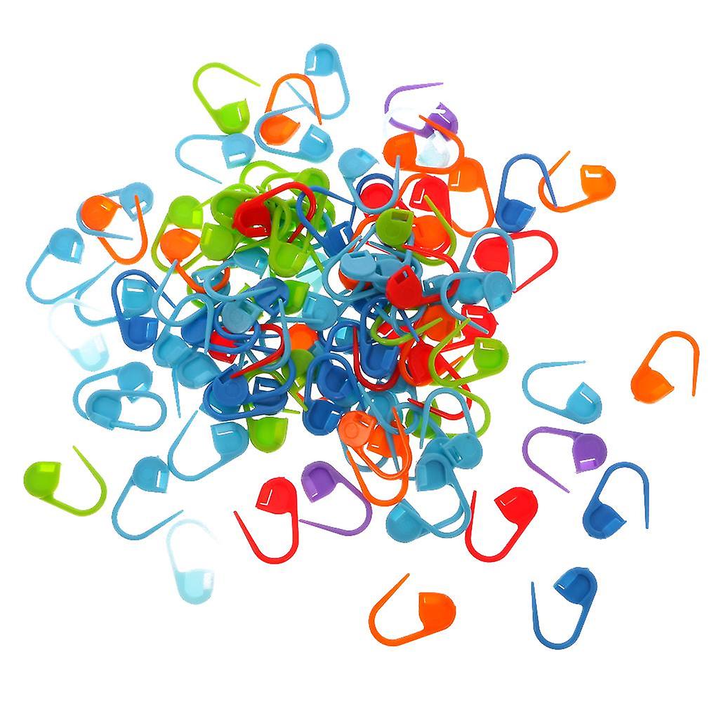 100pcs Plastic Assorted Knitting Craft Crochet Locking Stitch Needle Clips