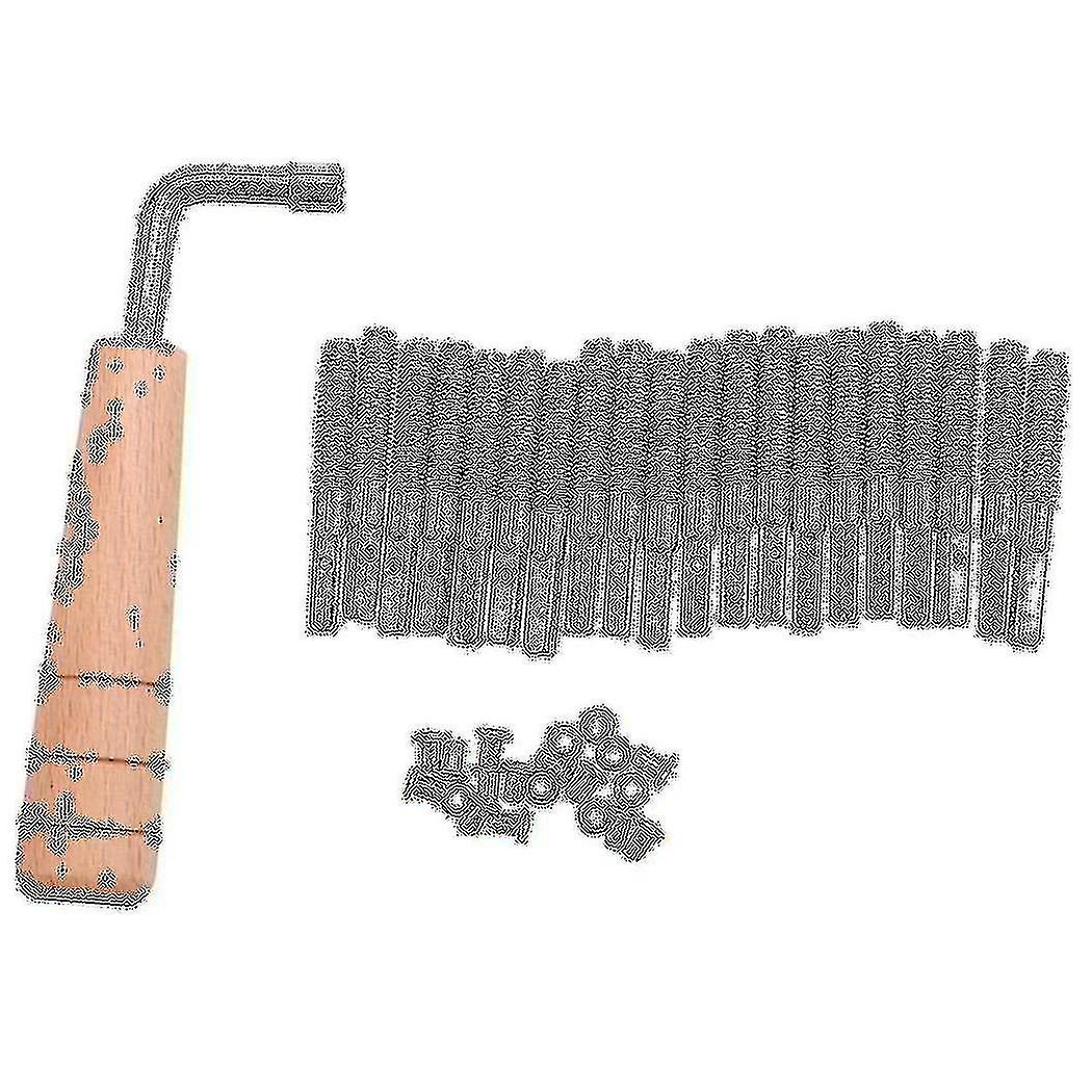20 Pcs Tuning Pin And 20pcs Rivets,with L-shape Tuning Wrench,for Lyre Harp Small Harp Musical Stri