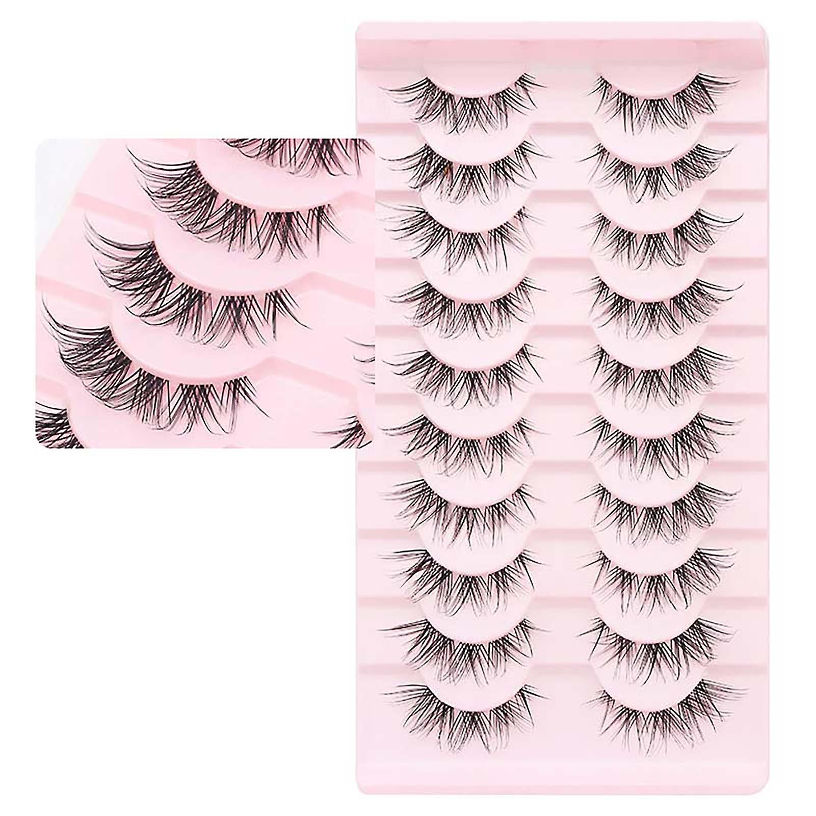 Realistic Curl False Eyelashes 3d Lash Thick Volume Long Wispy Lashes