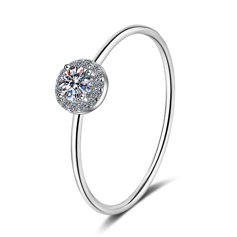 925 Sterling Silver Moissanite Ring