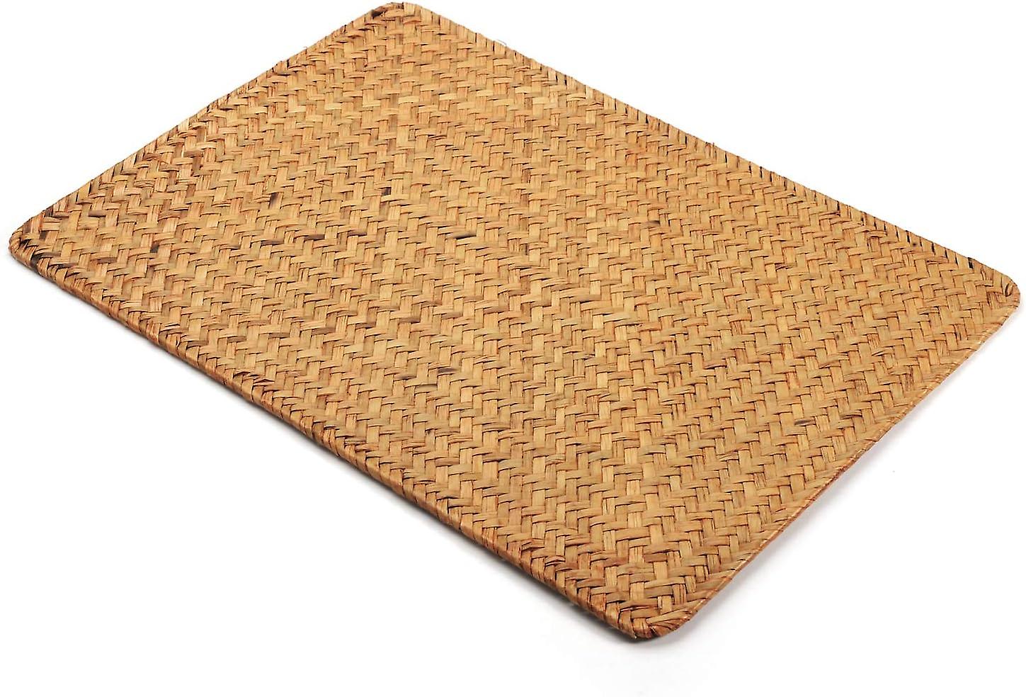 Set De 4 Tapis De Table En Jonc De Mer Rotin - Placemats Rectangulaires Isolants Résistants à La Chaleur