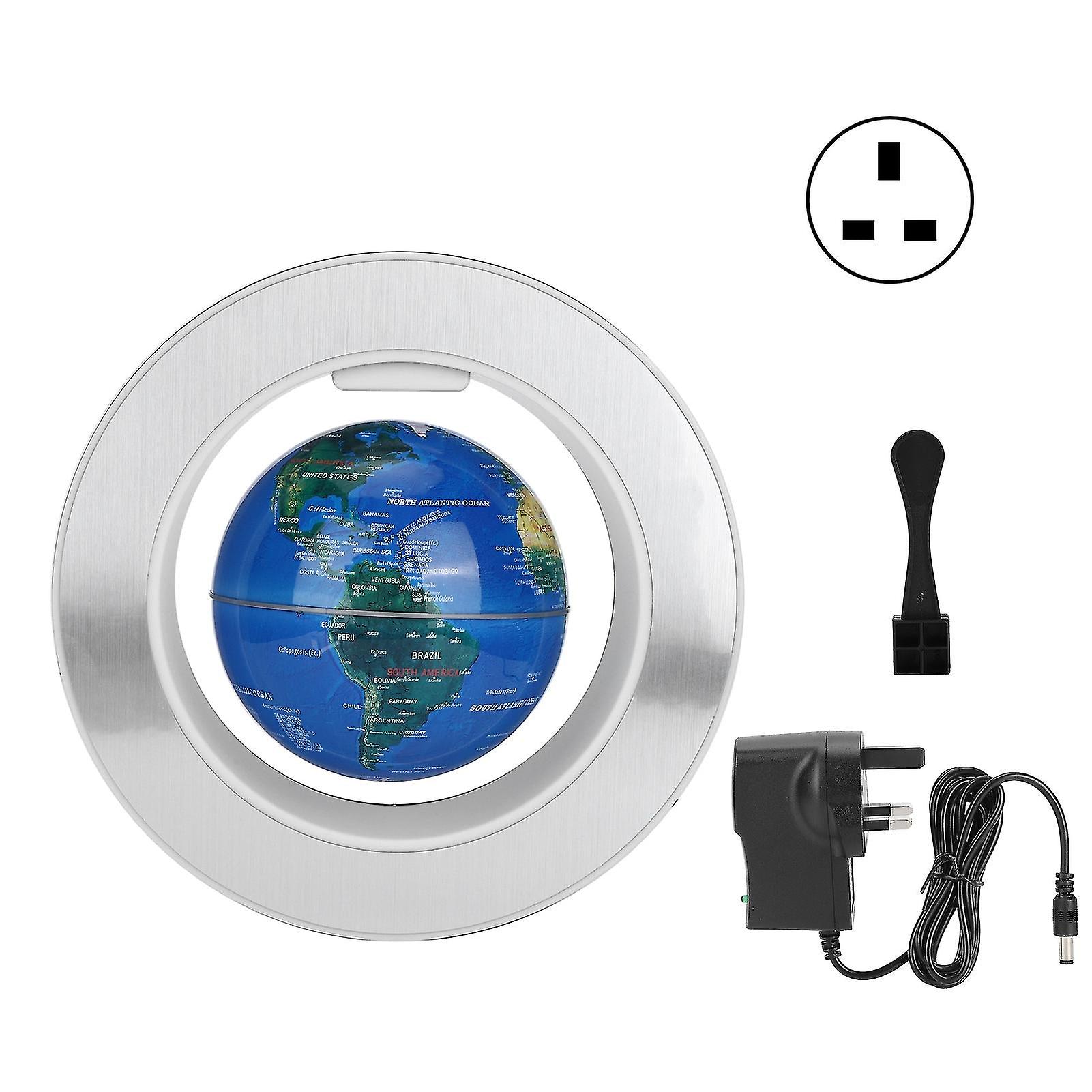 Blue Magnetic Suspension Globe Oshaped Floating Globe Birthday Gift Craft Home Decoration100240vuk Plug