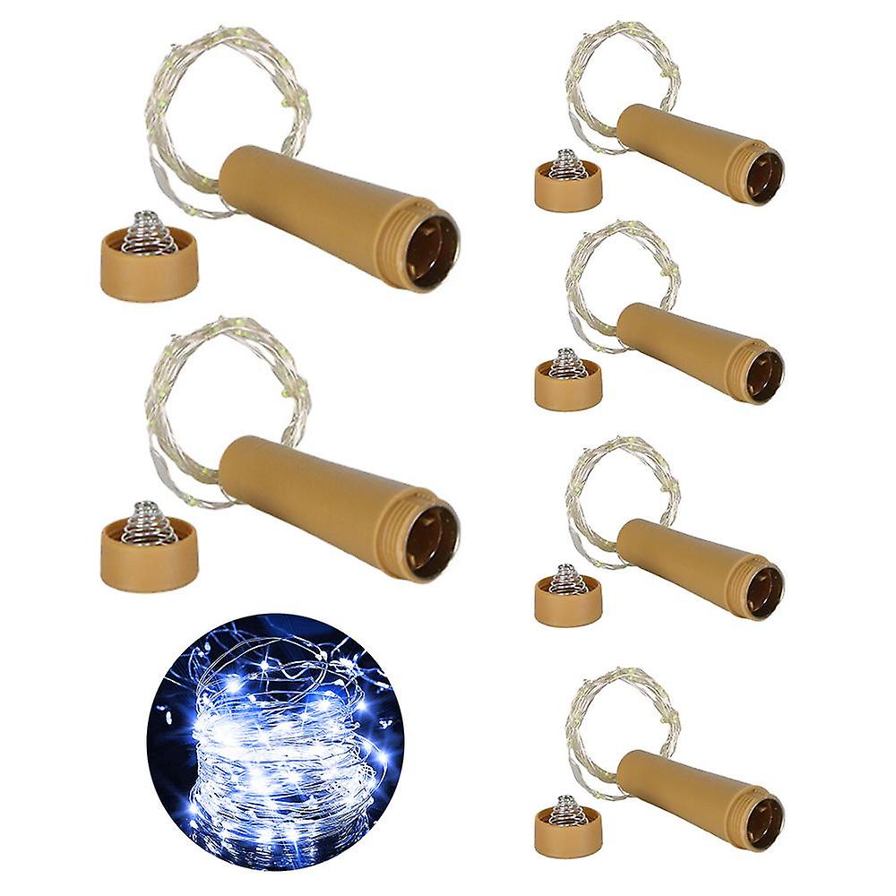 Decorações de Natal 6Pcs/Set 1m 10ED garrafa de vinho plugue string light fio de cobre LED Natal Festi