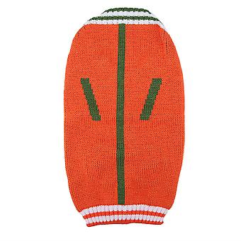 Niedliche Haustierhunde Strickpullover Wintermantel Kleidung Halten Sie warm (Orange S)
