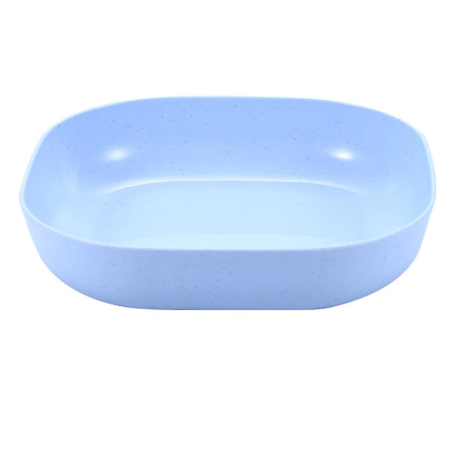 Dinner Plate Tableware Wheat Straw PP Dinnerware for Dish Fruits Serving Sauce DippingDeep Square Blue