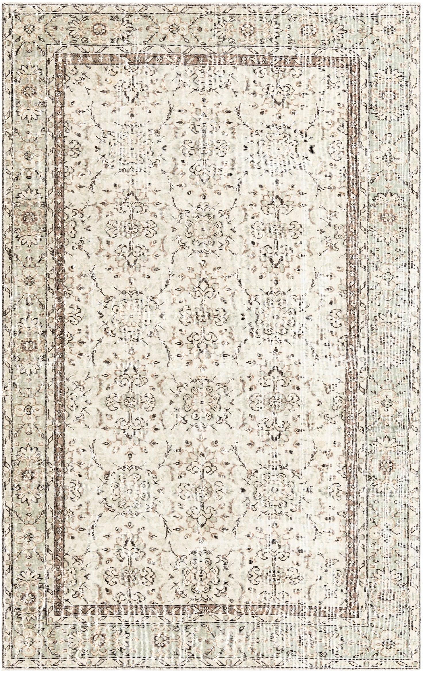 Hadorn ウルトラ ヴィンテージ 160x254 ベージュ 手作りターキー ラグ