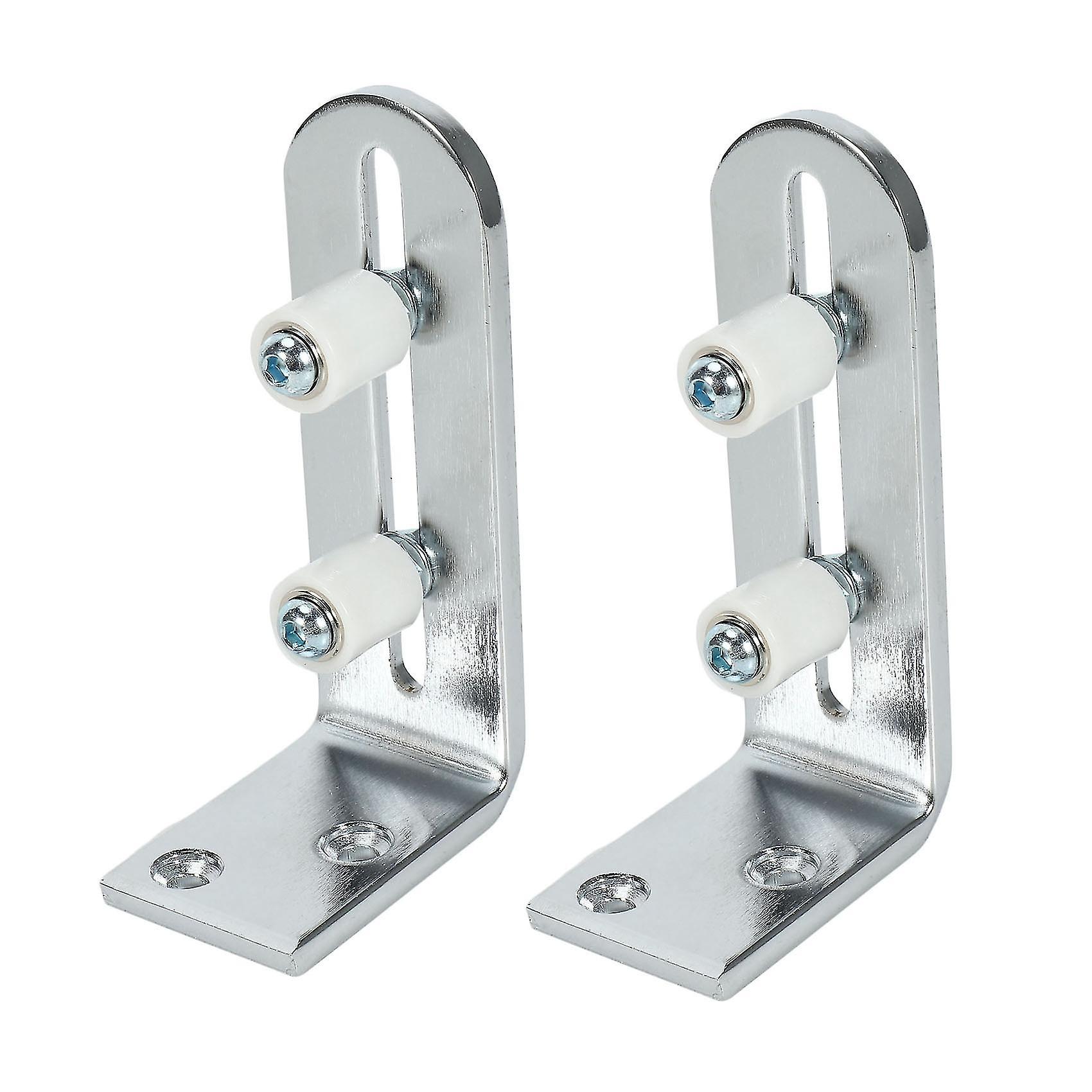 2x Floor Guide For Bottom Of Sliding Barn Doors Adjustable Wall Mount Stay Roller Guide Ball Bearin