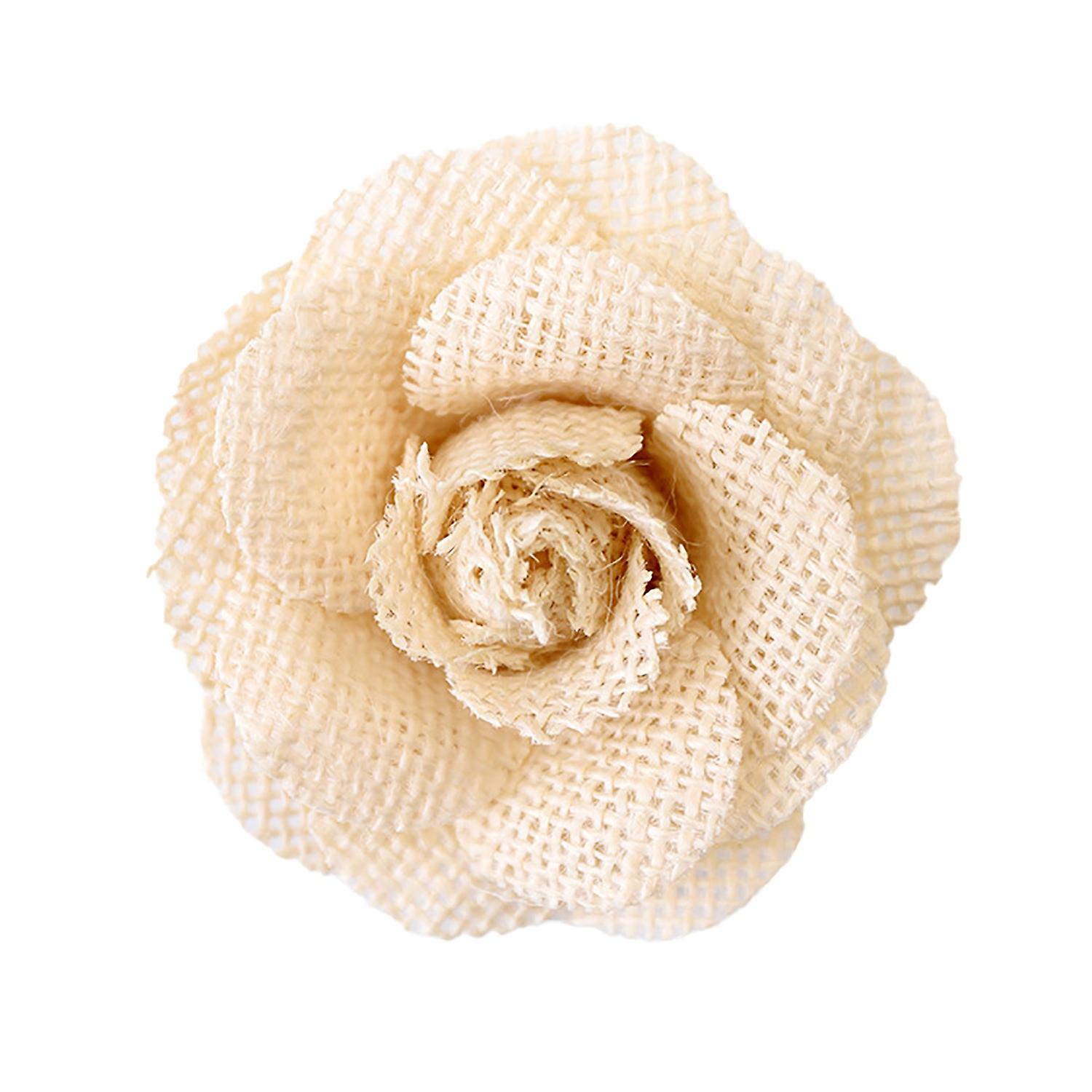 Artificial Burlap Flower Multifunctional Imitation Linen Rustic Bowknot Jute Faux Floral Decor for C